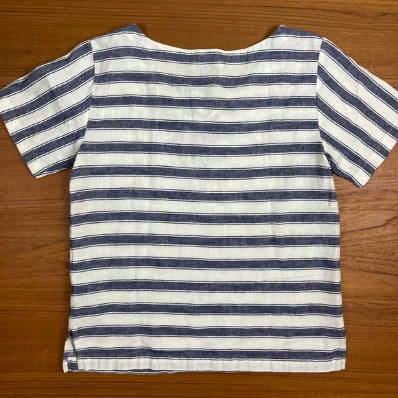 Madewell Striped Lace Up Top - XXS - Picture 6 of 7